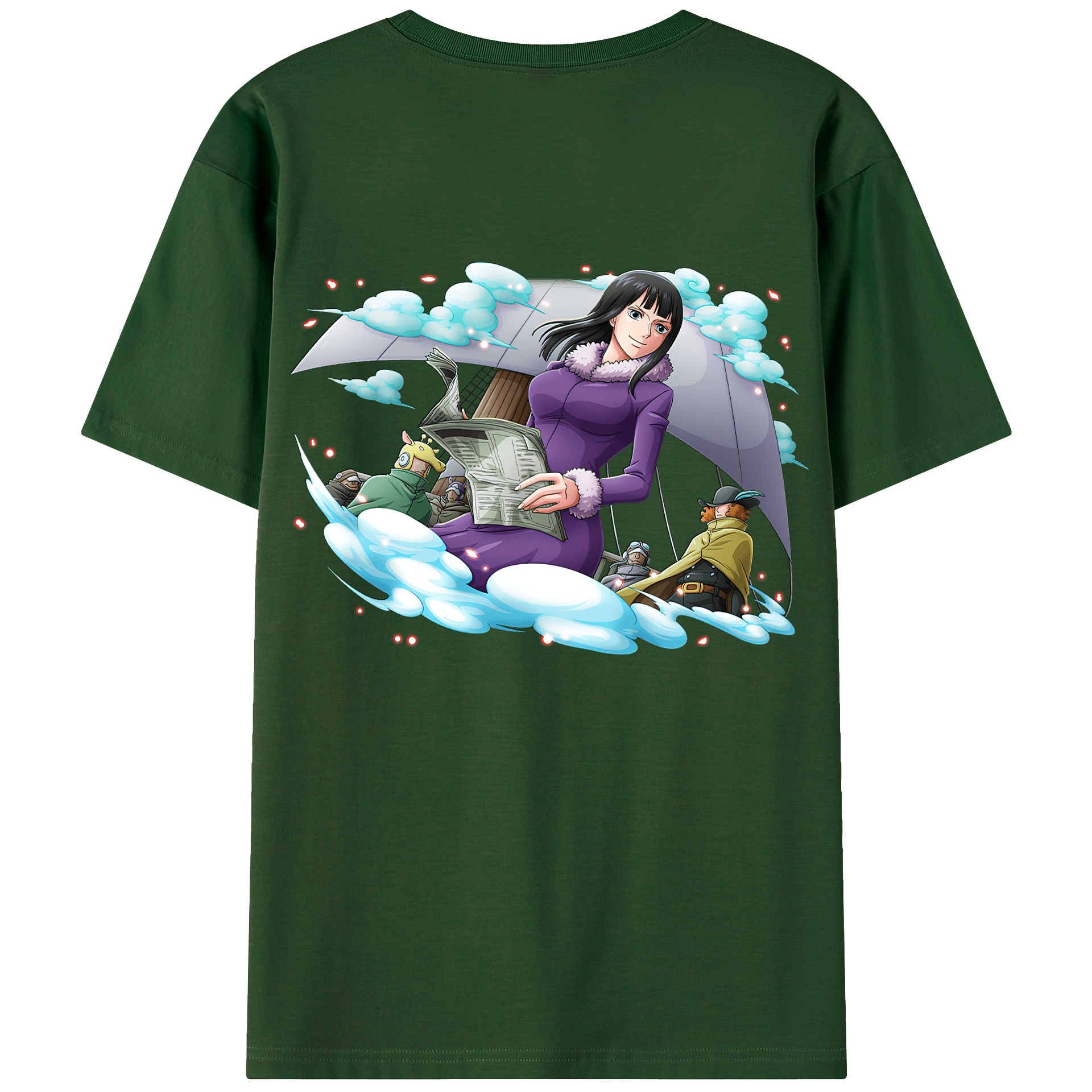 ワンピース ニコ・ロビン ONE PIECE Nico Robin 綿100％半袖Tシャツ（背面プリント）